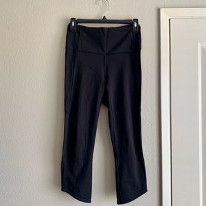 Lululemon Interval Polka Dot Mesh Sides Cropped Leggings, Size 6